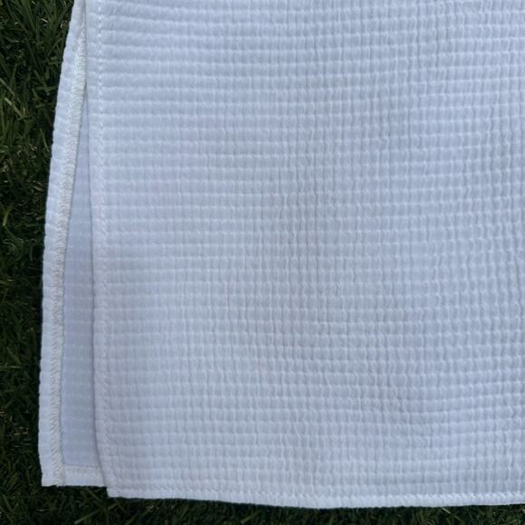 Helmut Lang Raze Drape Top Textured Seersucker Zip Back Bralette Flowy Tank Sm - Picture 3 of 12